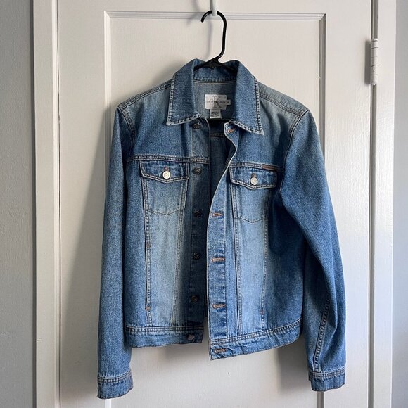 VTG Calvin Klein Denim Jacket Sz M - Picture 2 of 8